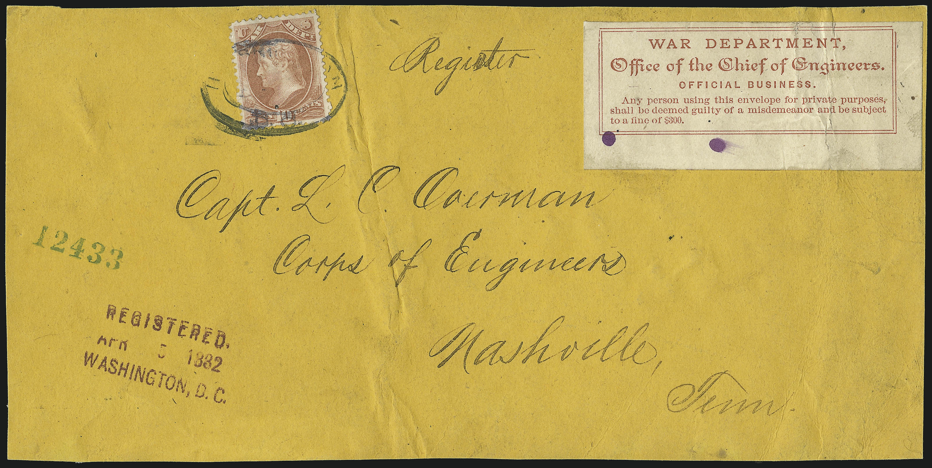 Sale no. 1003 — Lot no. 5515 — Siegel Auction Galleries