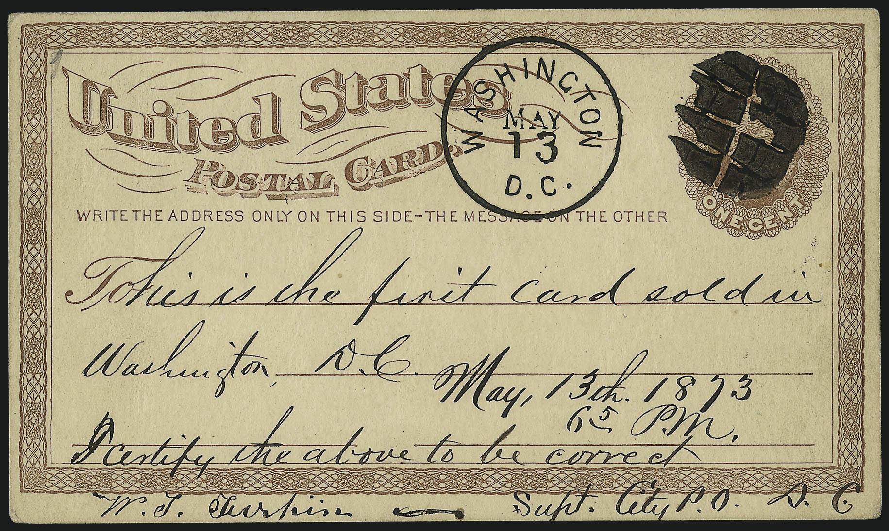 Sale no. 997 — Lot no. 6365 — Siegel Auction Galleries