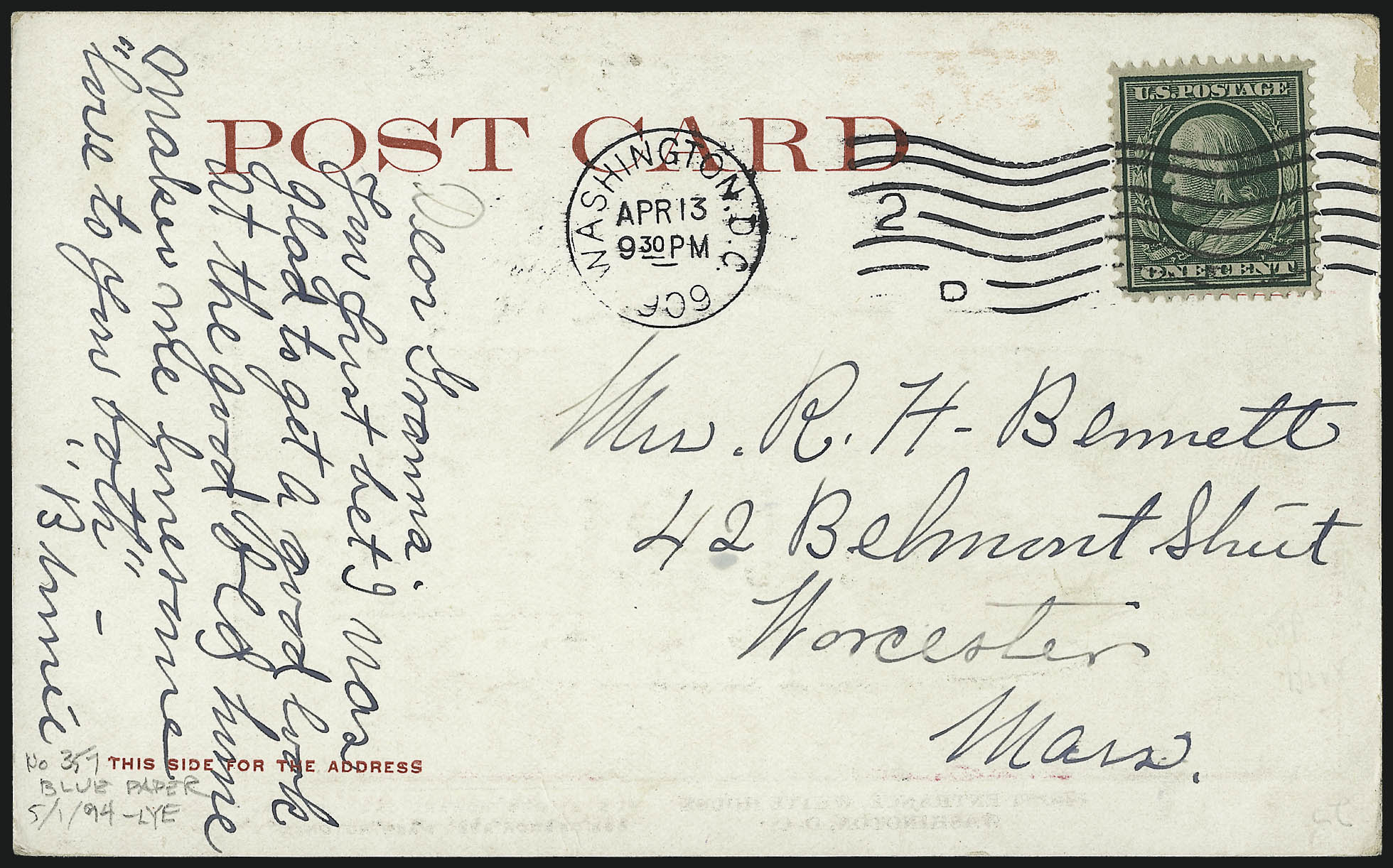 Sale no. 1011 — Lot no. 1632 — Siegel Auction Galleries