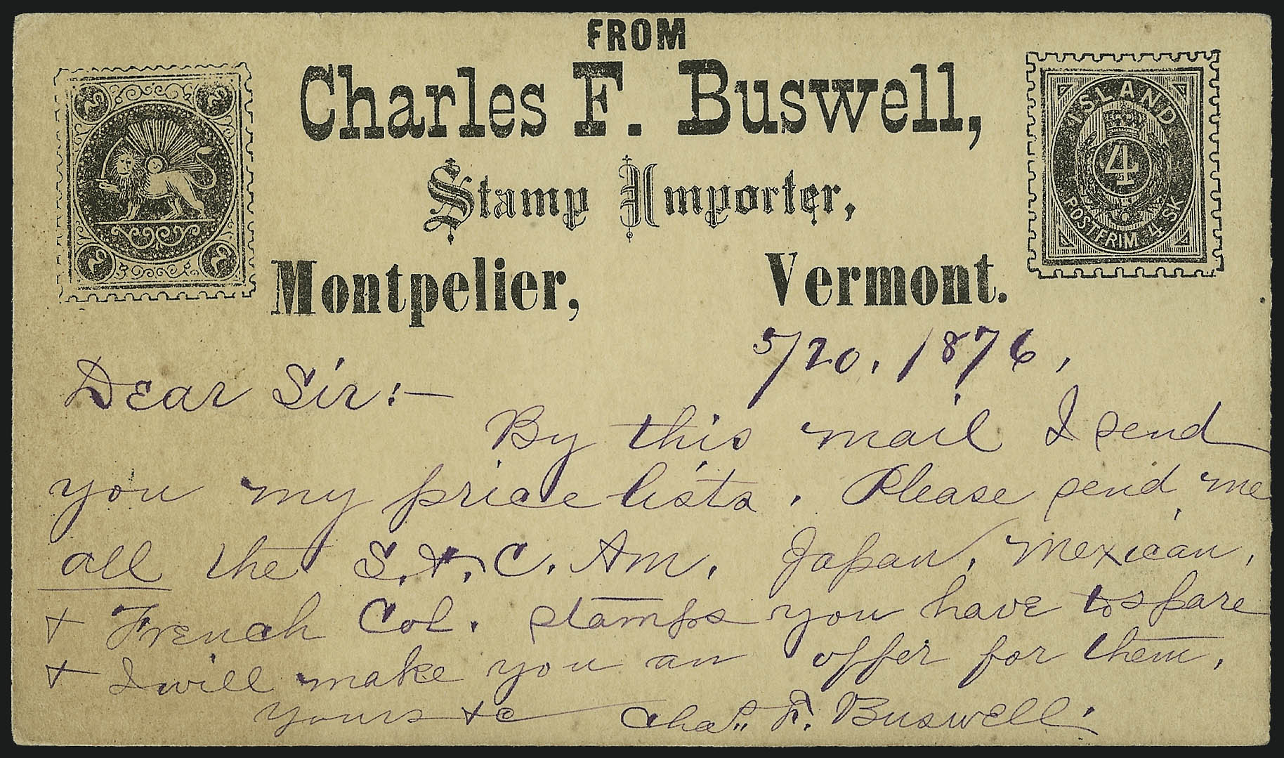 Sale no. 1037 — Lot no. 2648 — Siegel Auction Galleries