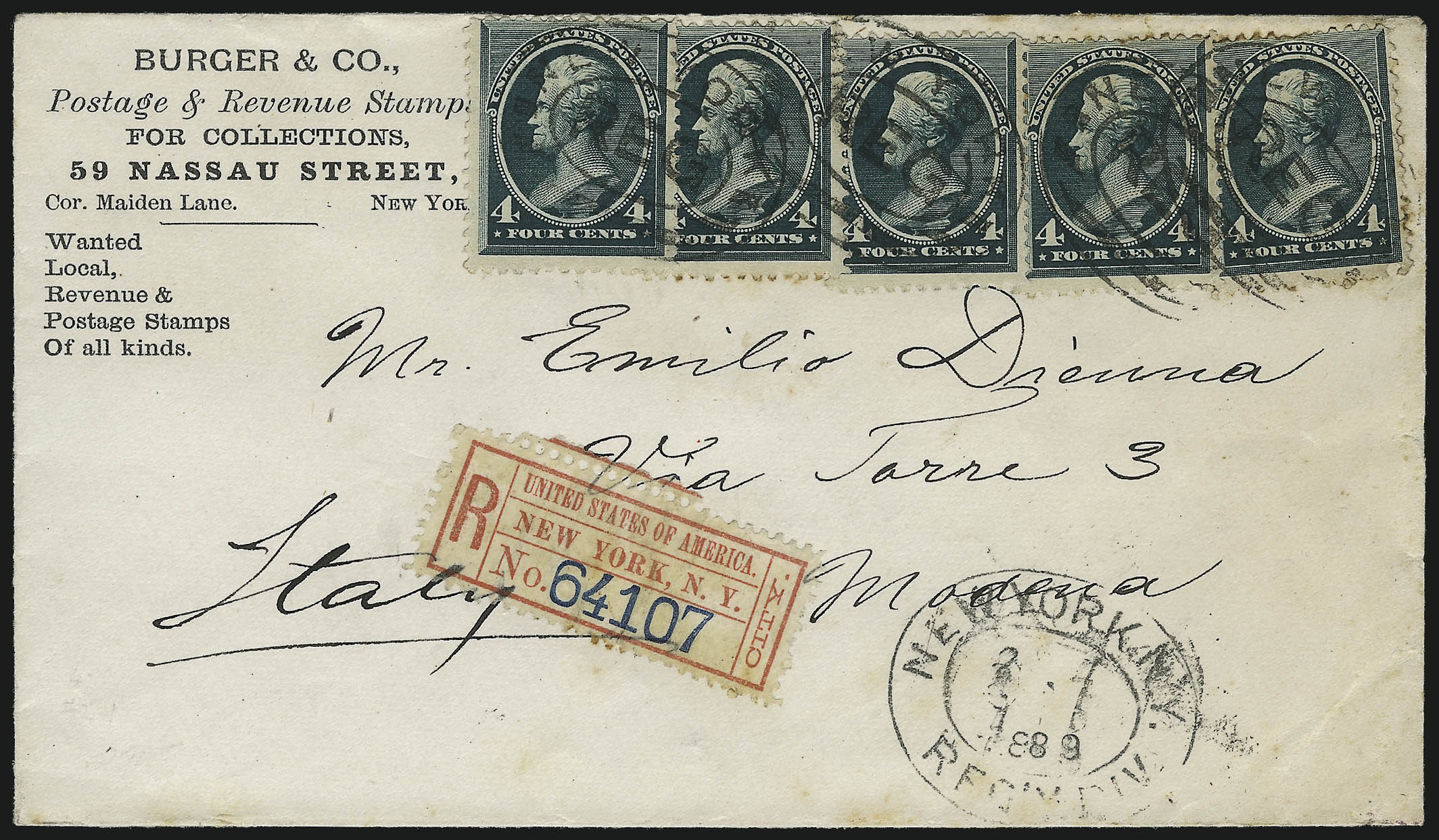 Sale no. 1037 — Lot no. 2658 — Siegel Auction Galleries