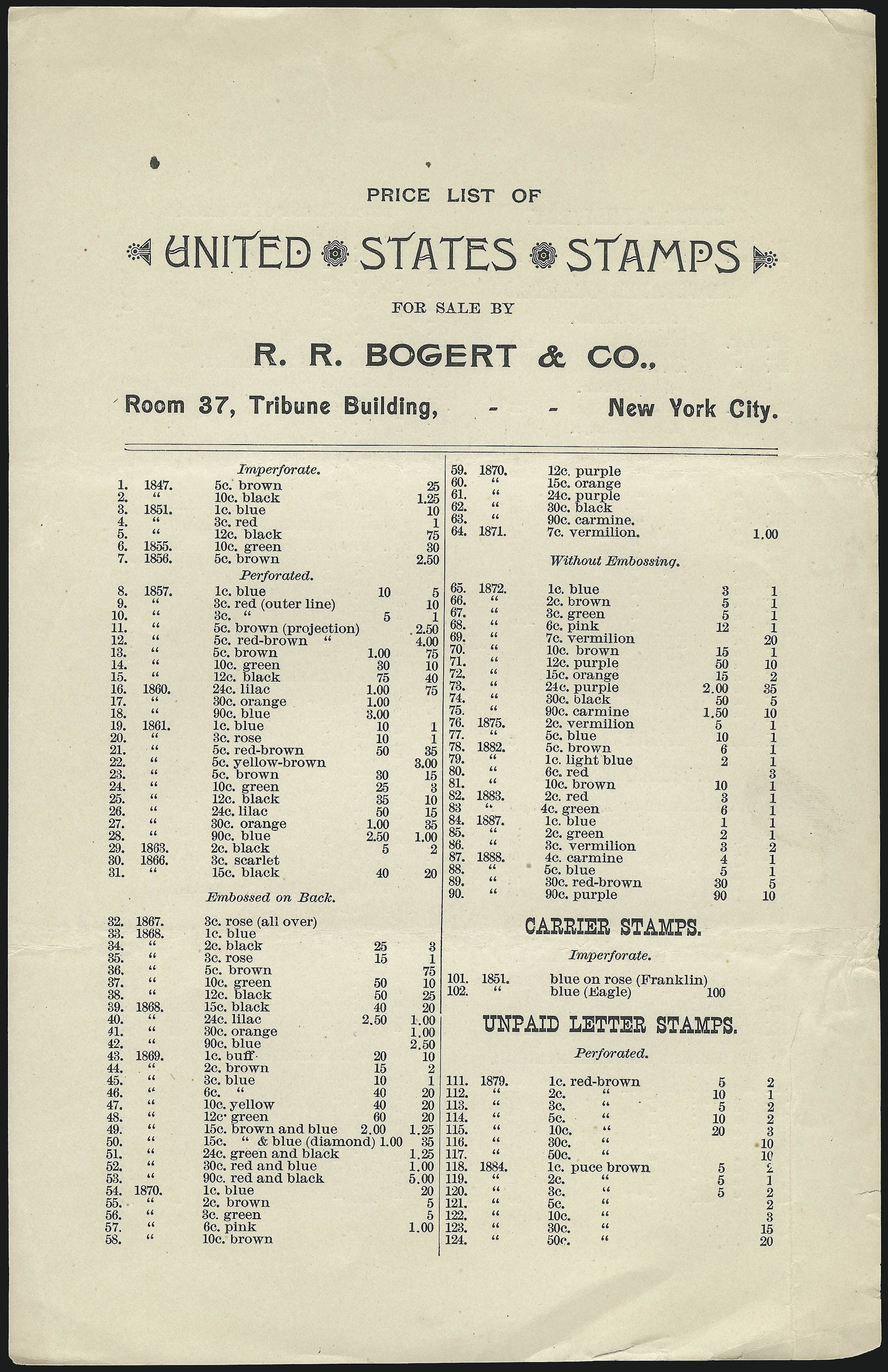 Sale no. 1037 — Lot no. 2698 — Siegel Auction Galleries