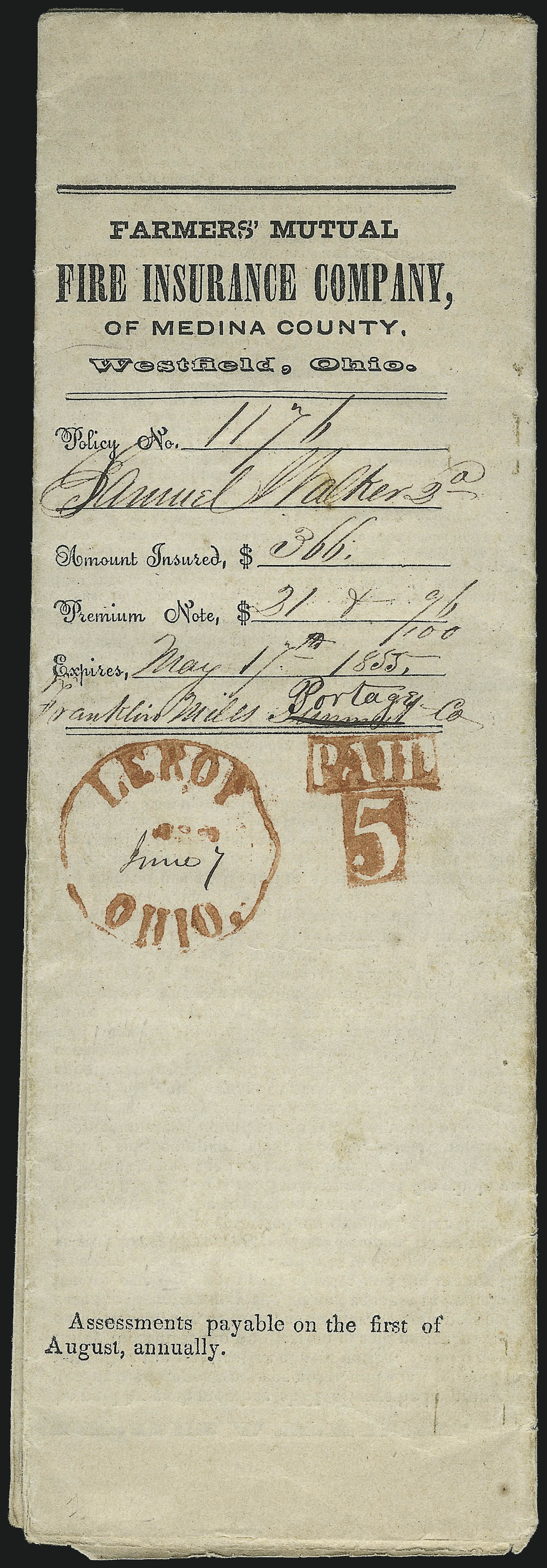 Sale no. 1037 — Lot no. 2721 — Siegel Auction Galleries