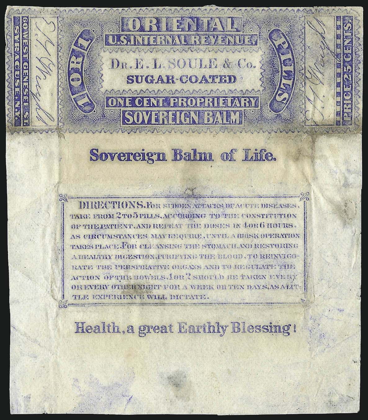 Sale no. 1061 — Lot no. 4470 — Siegel Auction Galleries