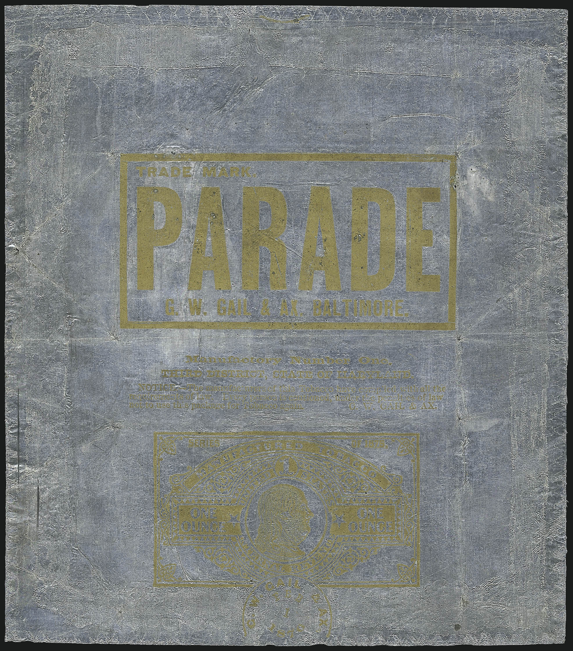 Sale no. 1067 — Lot no. 409 — Siegel Auction Galleries