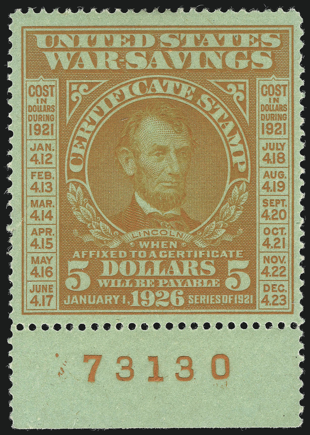 Sale no. 1077 — Lot no. 565 — Siegel Auction Galleries