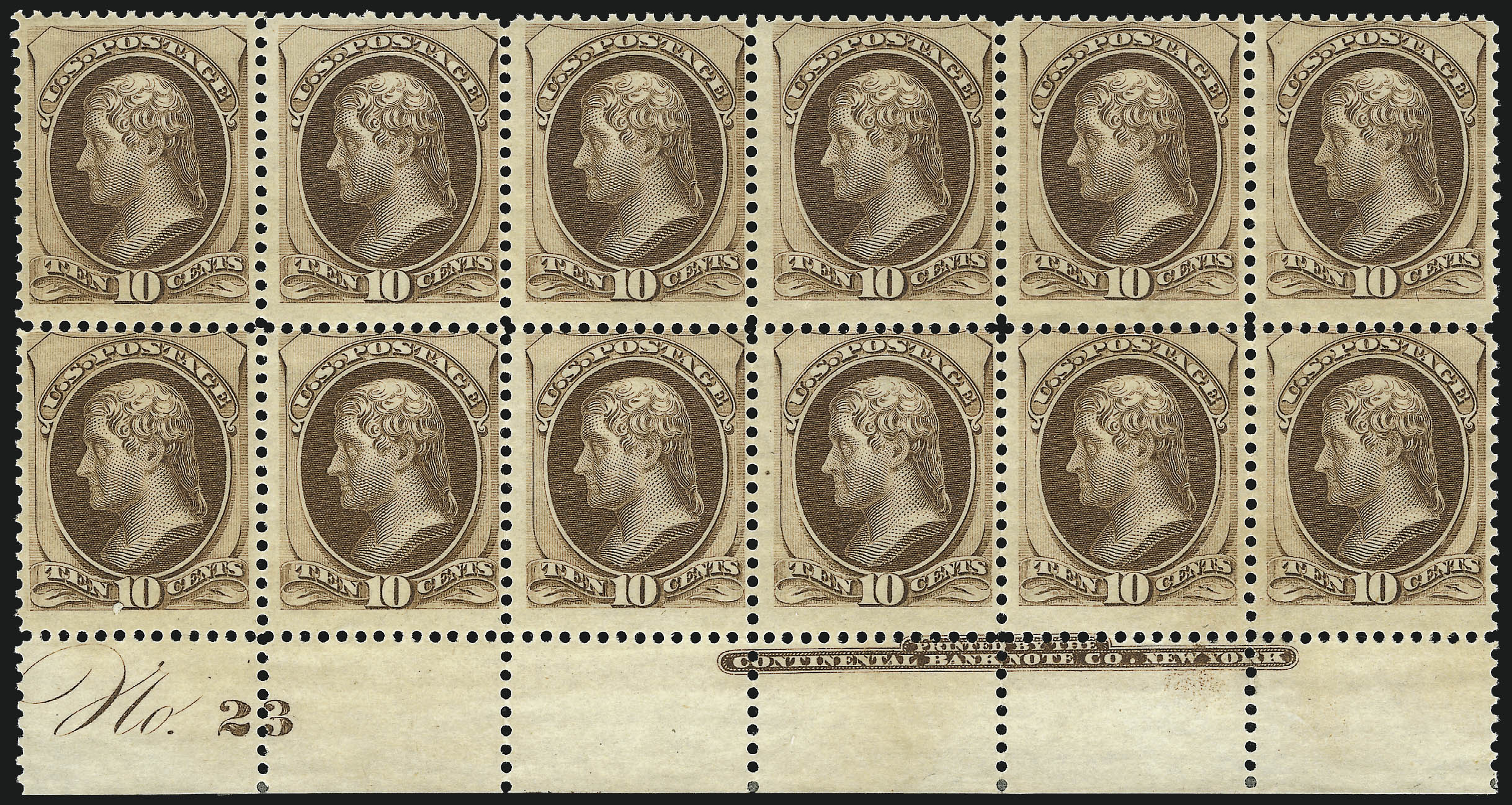 Sale no. 1084 — Lot no. 3426 — Siegel Auction Galleries