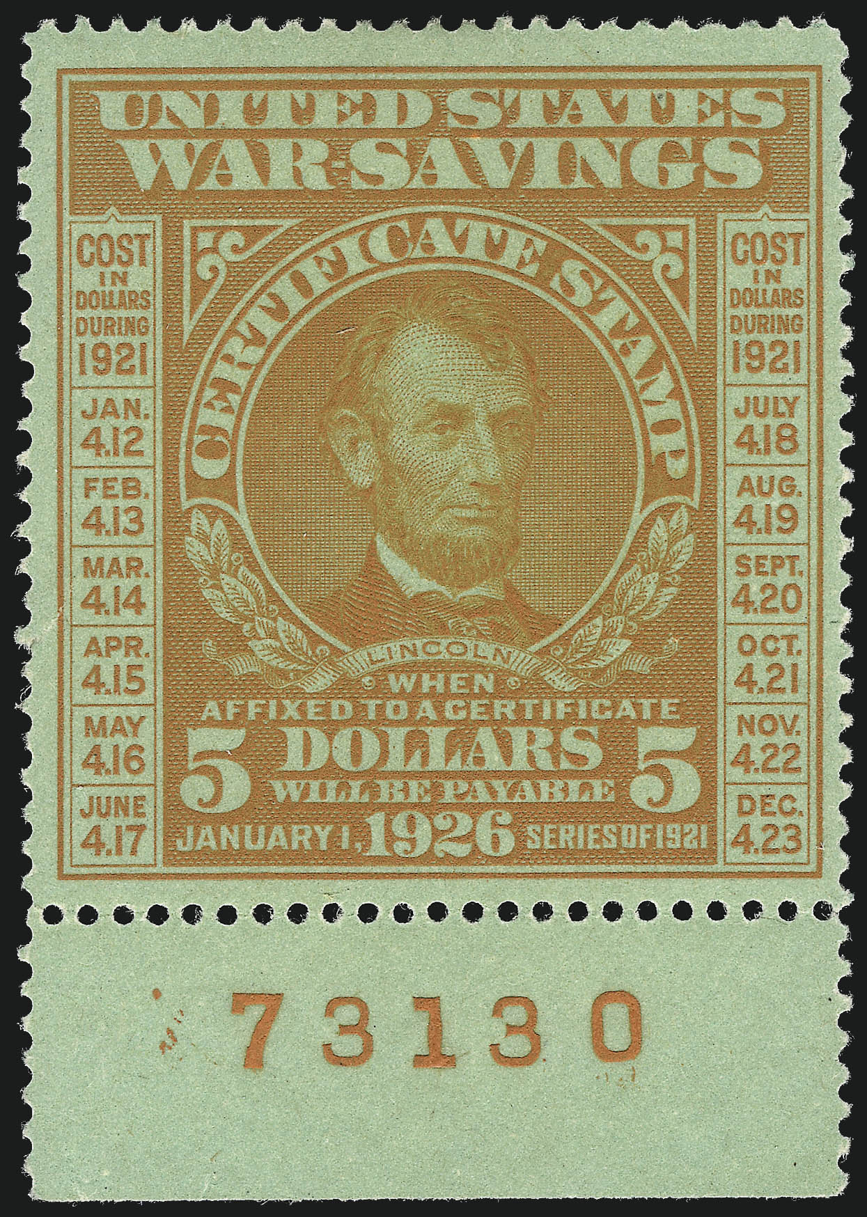 Sale no. 1090 — Lot no. 1724 — Siegel Auction Galleries