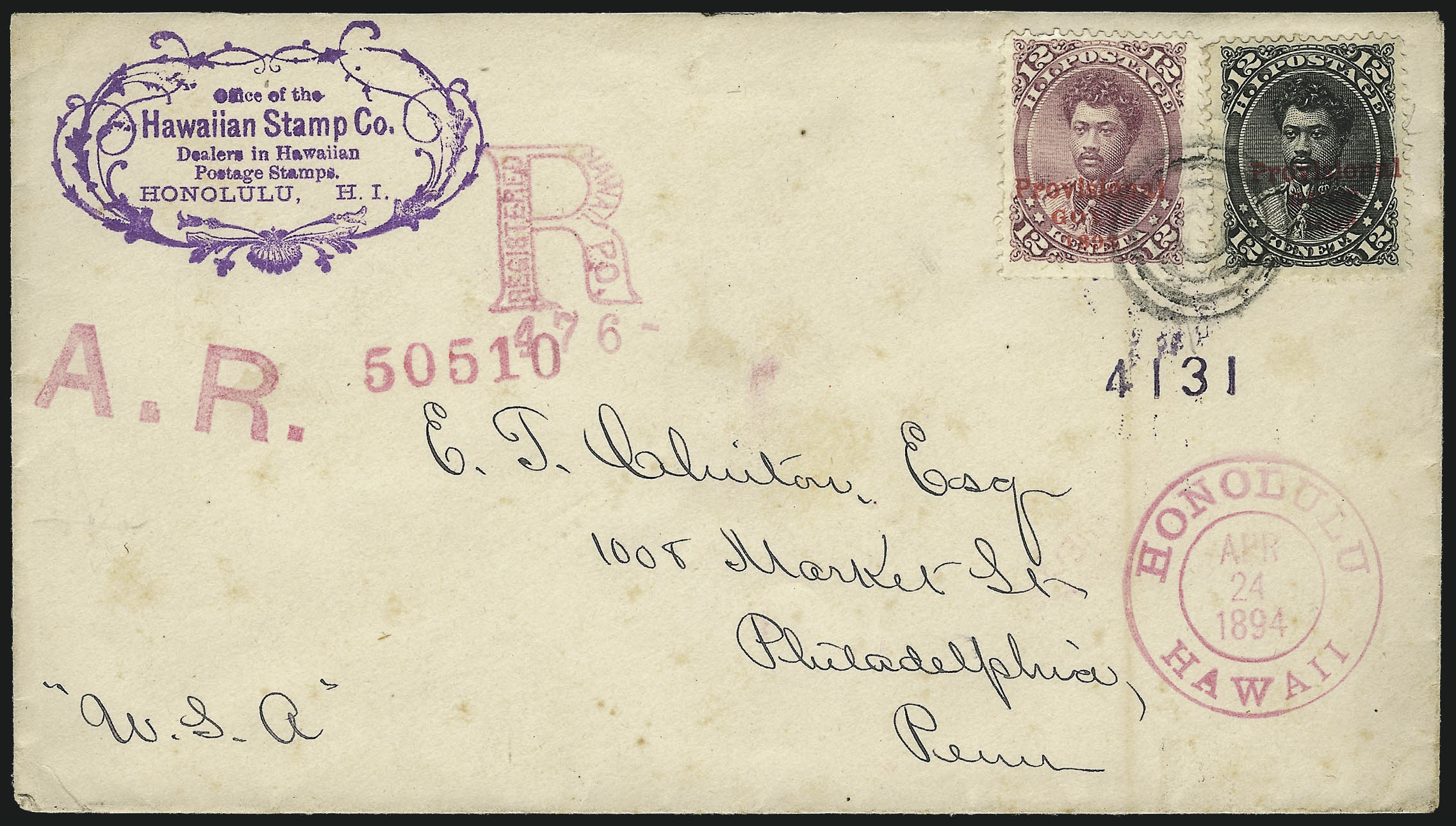 Sale no. 1090 — Lot no. 1767 — Siegel Auction Galleries