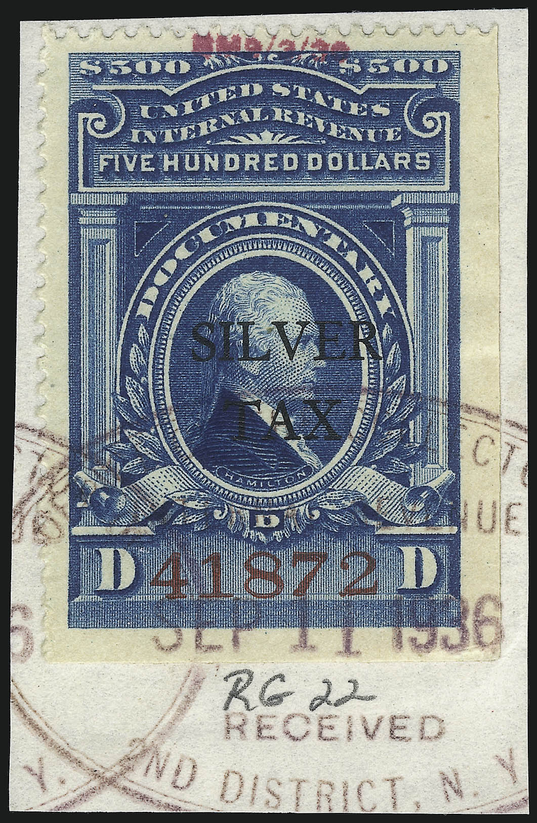 Sale no. 1096 — Lot no. 1025 — Siegel Auction Galleries