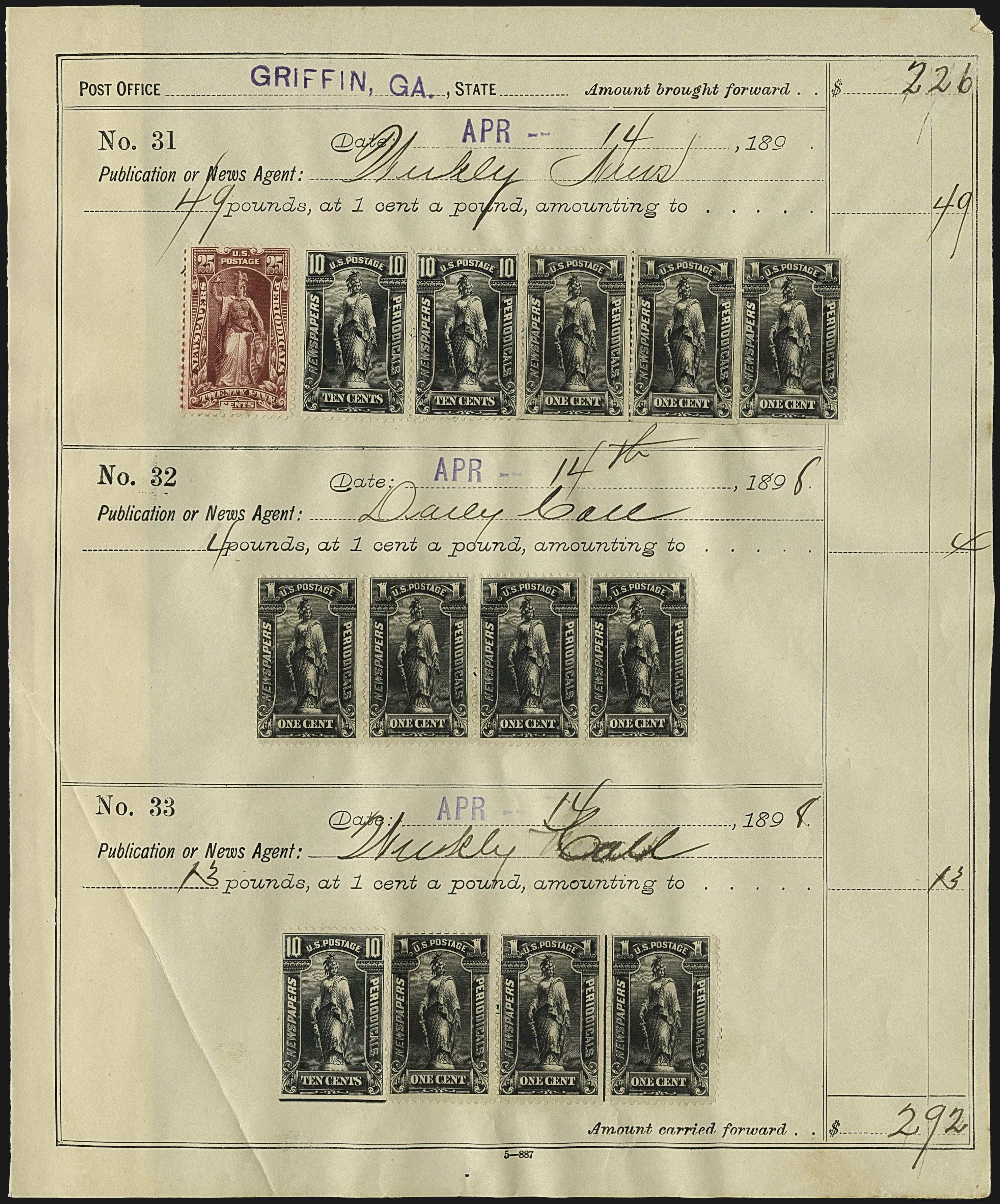 Sale no. 1107 — Lot no. 636 — Siegel Auction Galleries