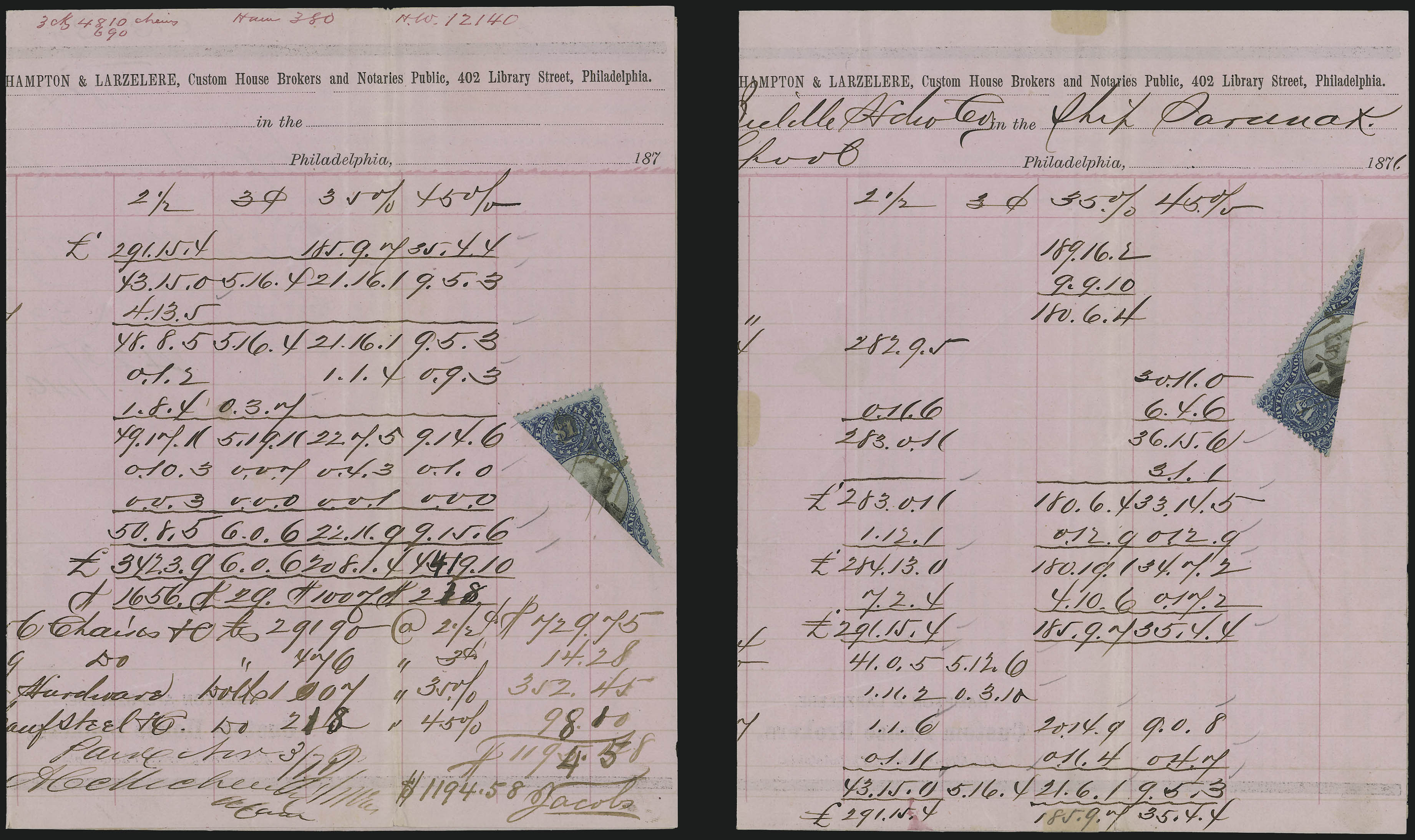 Sale no. 1110 — Lot no. 1268 — Siegel Auction Galleries