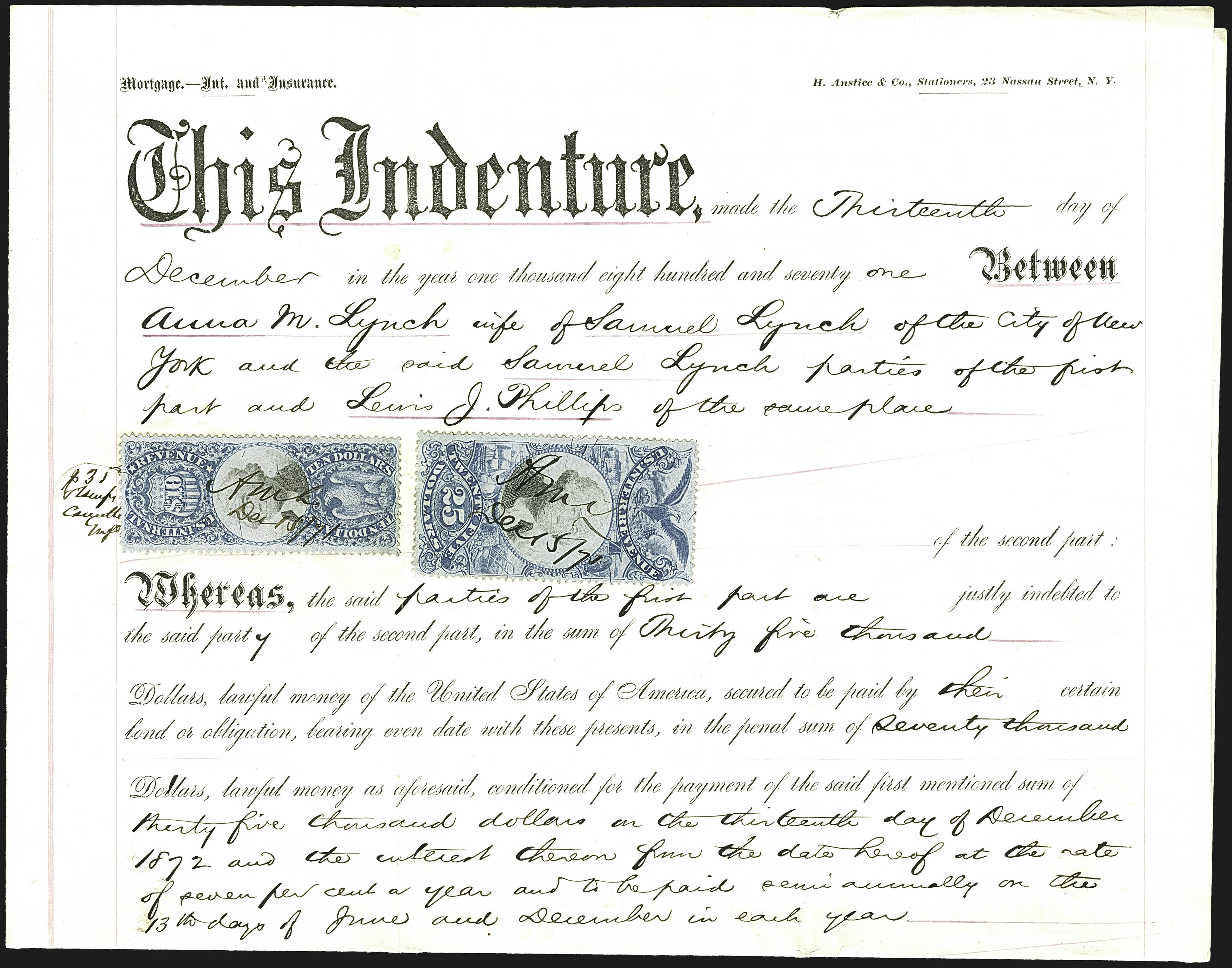 Sale no. 1110 — Lot no. 1272 — Siegel Auction Galleries