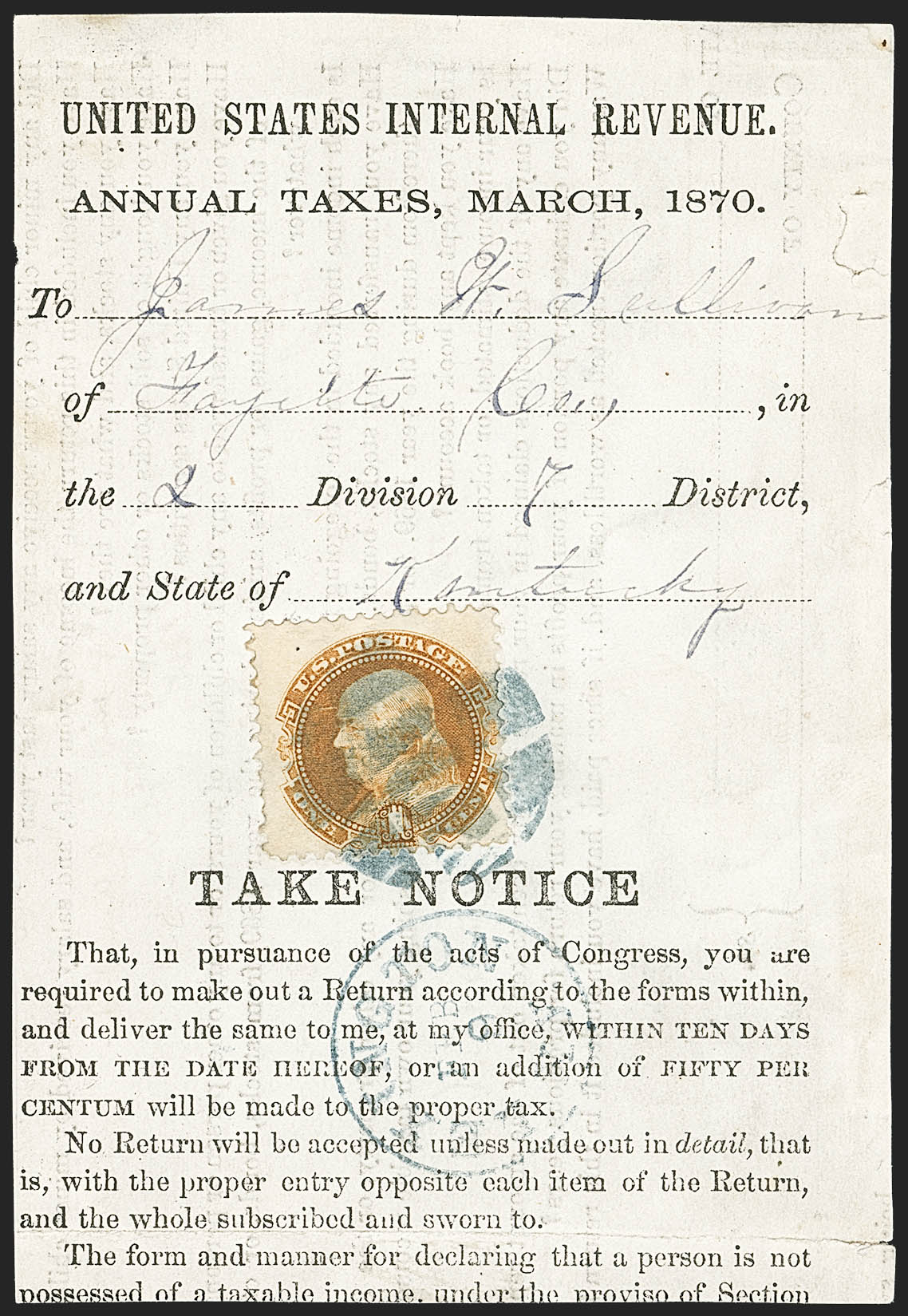 Sale no. 1133 — Lot no. 295 — Siegel Auction Galleries