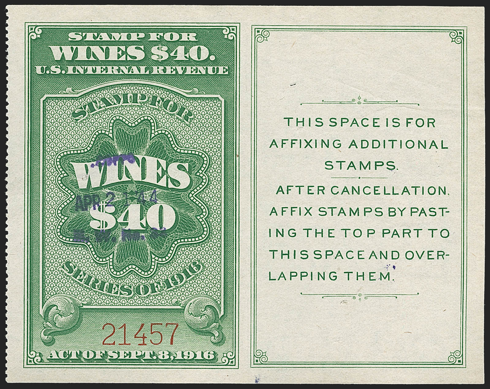 Sale no. 1179 — Lot no. 2716 — Siegel Auction Galleries