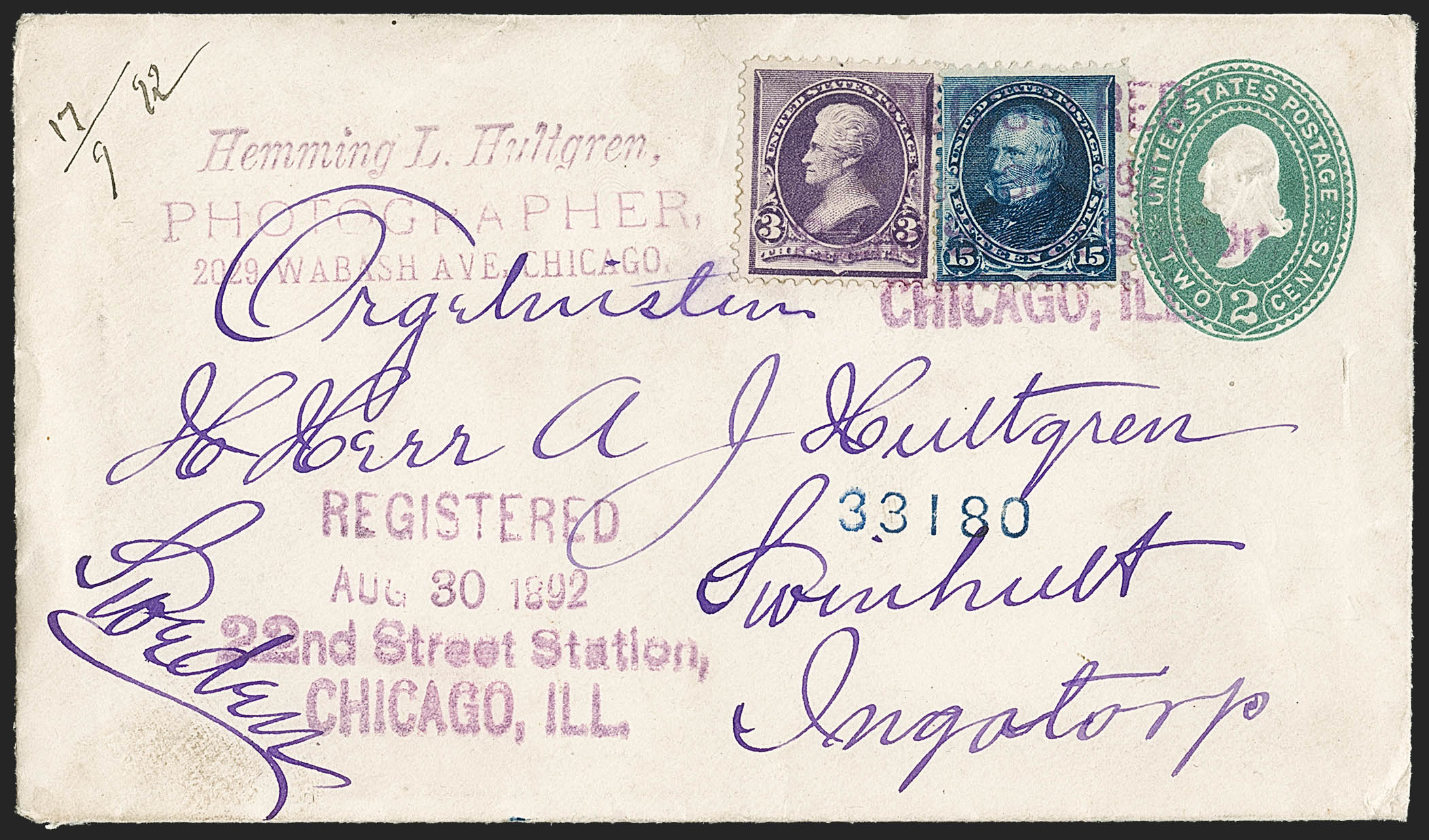 Sale no. 1201 — Lot no. 2170 — Siegel Auction Galleries