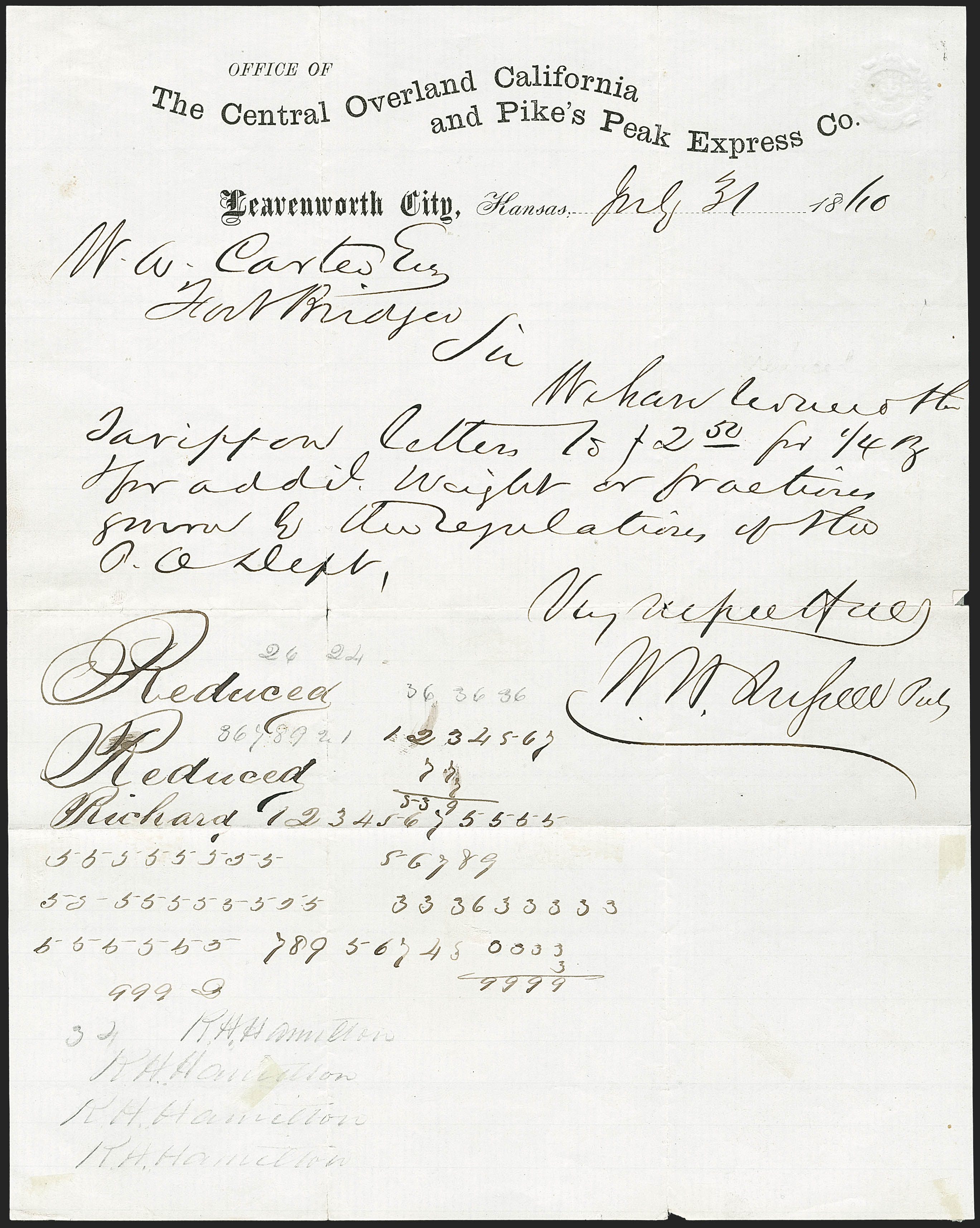 Sale no. 1207 — Lot no. 5 — Siegel Auction Galleries