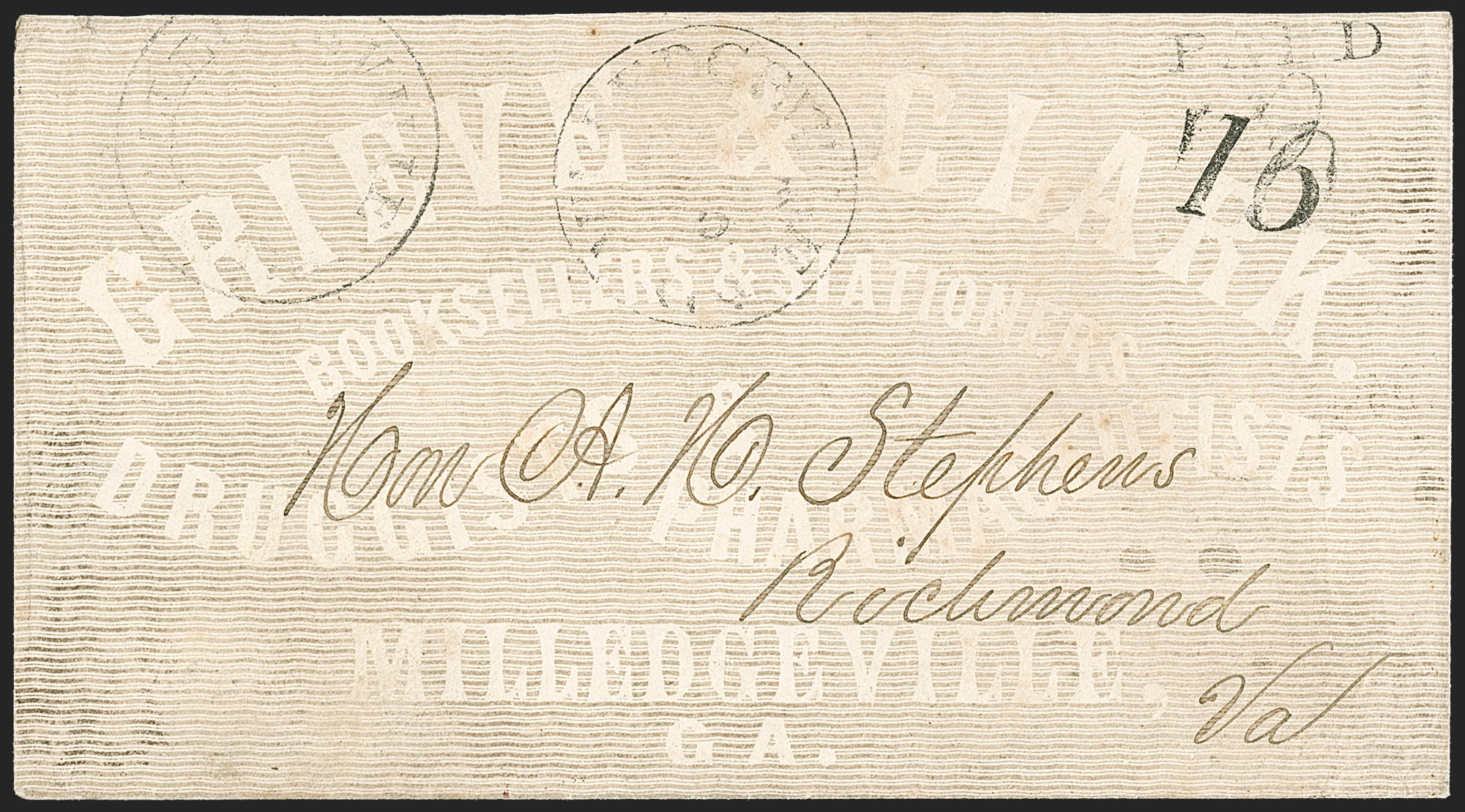 Sale no. 1208 — Lot no. 119 — Siegel Auction Galleries