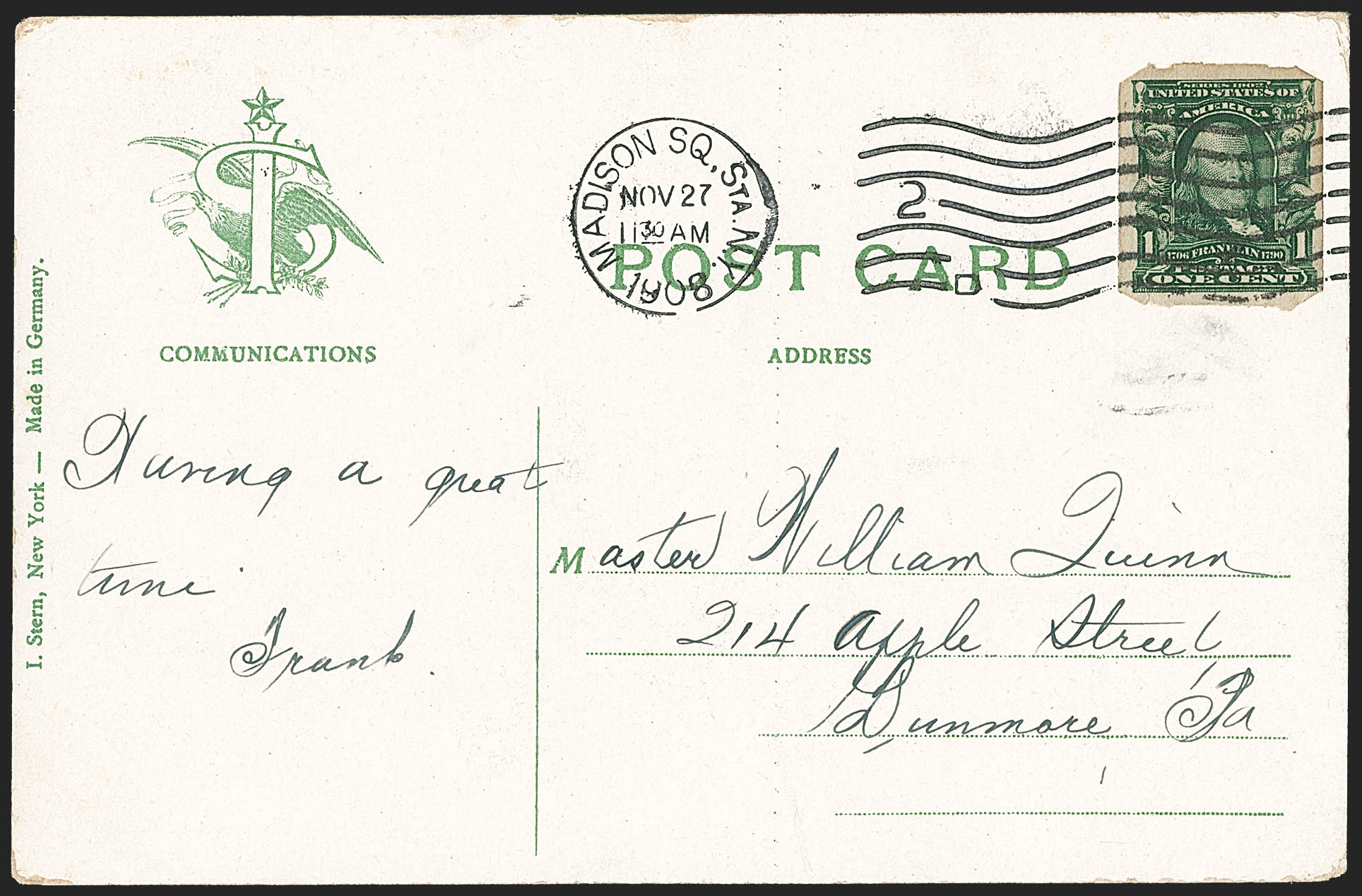 Sale no. 1239 — Lot no. 617 — Siegel Auction Galleries