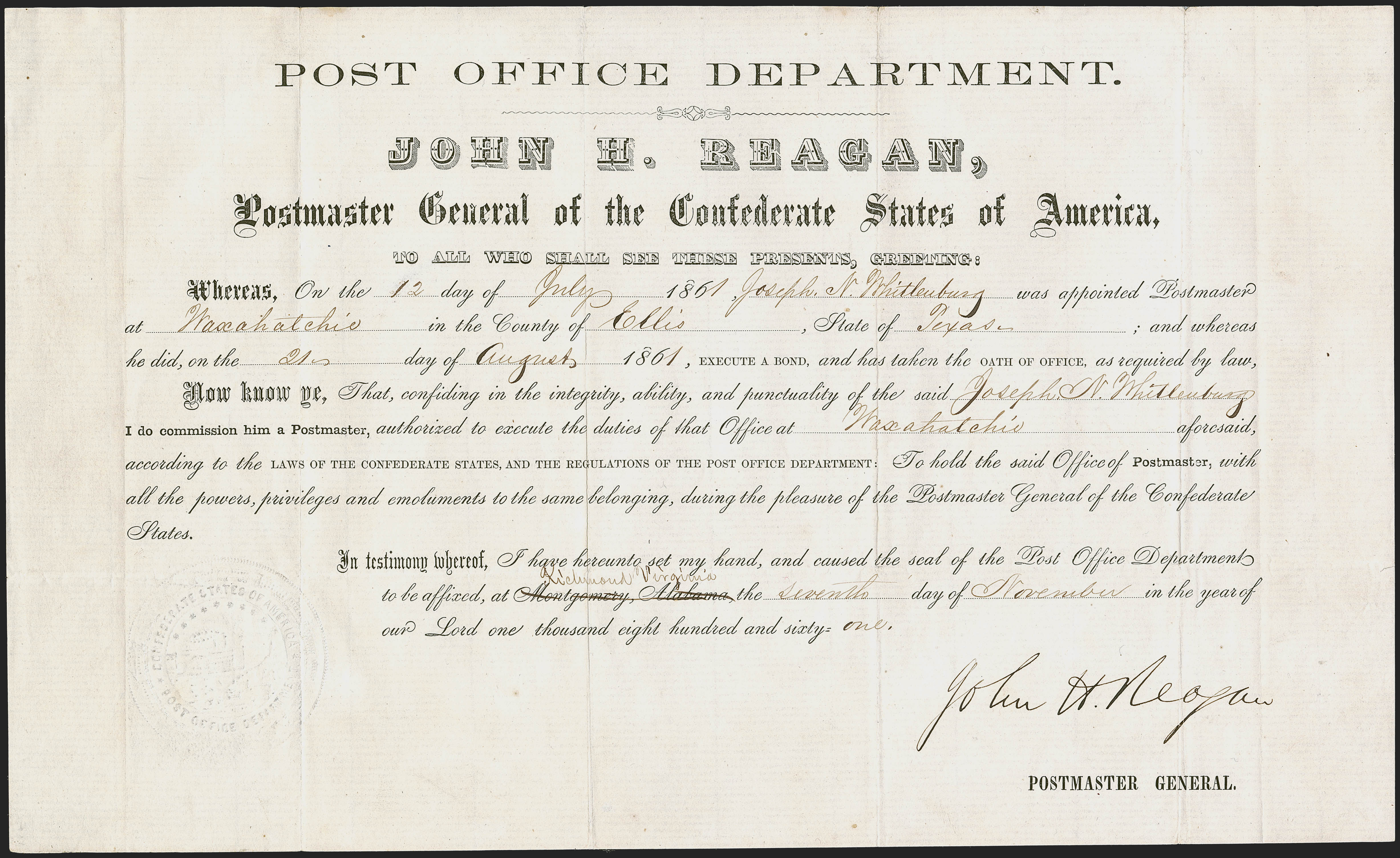 Sale no. 1260 — Lot no. 149 — Siegel Auction Galleries