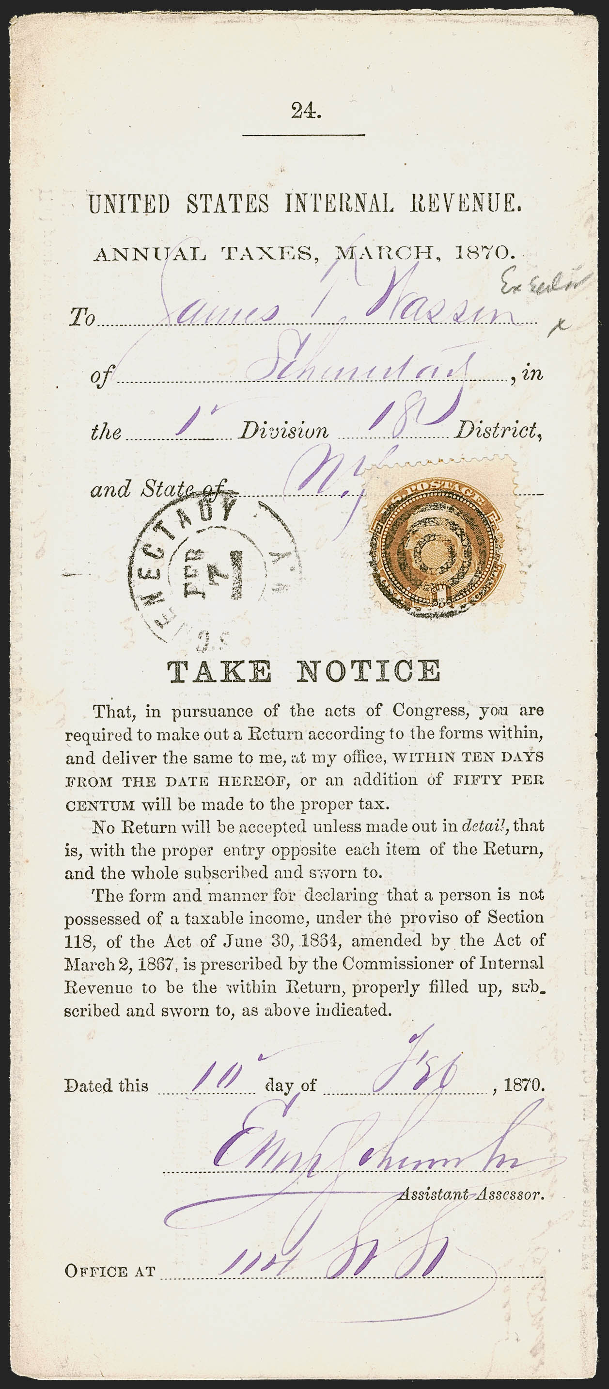 Sale no. 1262 — Lot no. 155 — Siegel Auction Galleries