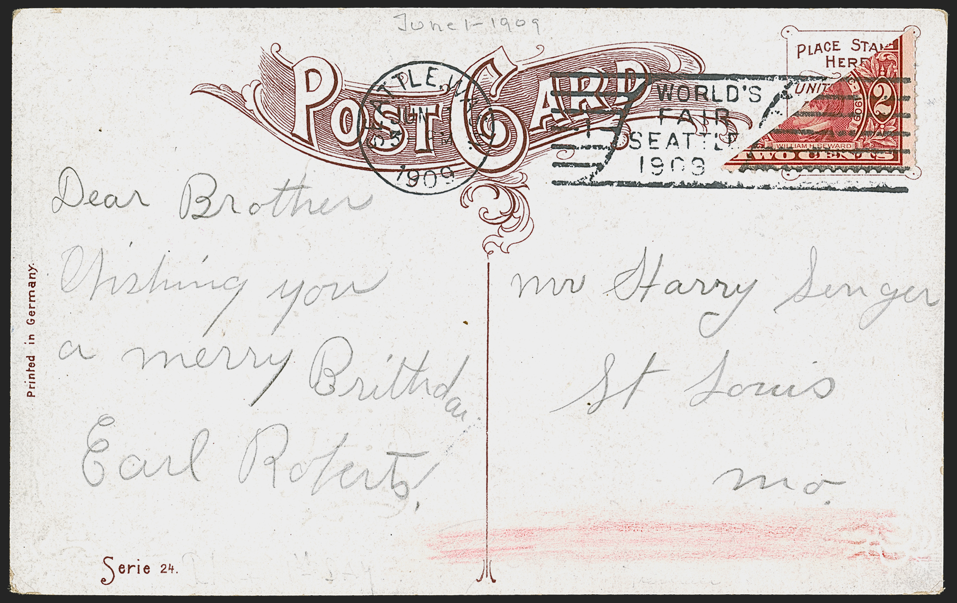 Sale no. 1283 — Lot no. 1626 — Siegel Auction Galleries