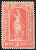 $3 Scarlet, 1894 Unwatermarked Issue, (Scott PR100)