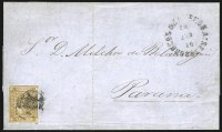 Sale Number 957, Lot Number 63, 1858, 5p (" Cinco Ps" ) (" Cinco Ps" ) Ocher (5a)
