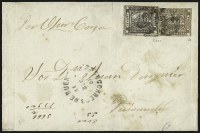 Sale Number 957, Lot Number 73, 1858, 4r (" Cuato rs" ) Brown, 1p (" In Ps" ) Light Brown (1, 6)