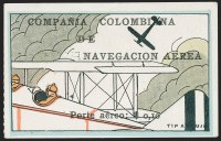 Sale Number 1259, Lot Number 4750, COLOMBIA, 1920, 10c "SCADTA", Fuselage and Tail of Biplane (C7)