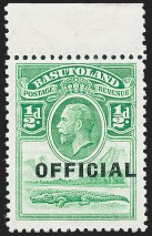 Sale Number 1270, Lot Number 2121, BASUTOLAND, 1934, -1/2p-6p King George V, Official (O1-O4; SG O1-O4)