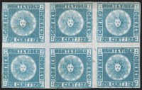Sale Number 1279, Lot Number 50, URUGUAY, 1858, 120c Blue (4)