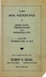 Sale No. 12 — Siegel Auction Galleries