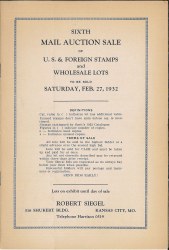 Sale No. 6 — Siegel Auction Galleries