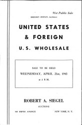 Sale No. 91 — Siegel Auction Galleries