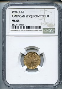 Gold Commemorative, $3, 1926 - , 7466, Obverse