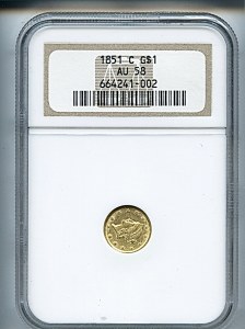 Liberty Gold, $1, 1851 - C, 7514, Obverse