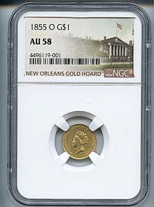 Princess Gold, $1, 1855 - O, 7535, Obverse
