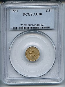 Princess Gold, $1, 1861 - , 7558, Obverse
