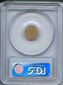 Princess Gold, $1, 1861 - , 7558, Reverse