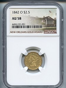 Liberty Gold, $3, 1842 - O, 7726, Obverse