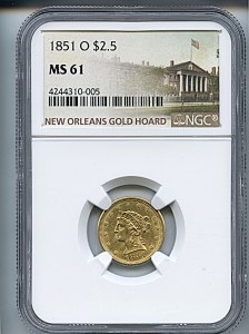 Liberty Gold, $3, 1851 - O, 7762, Obverse