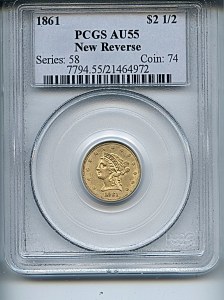Liberty Gold, $3, 1861 - , 7794, Obverse