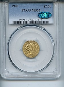 Indian Gold, $3, 1908 - , 7939, Obverse