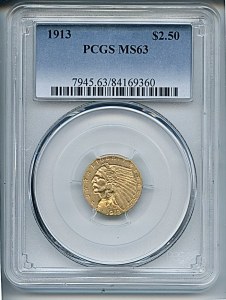 Indian Gold, $3, 1913 - , 7945, Obverse