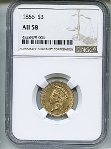 Princess Gold, $3, 1856 - , 7974, Obverse