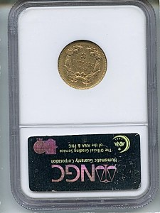 Princess Gold, $3, 1862 - , 7983, Reverse