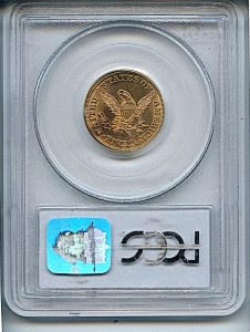 Liberty Half Eagle, $5, 1861 - , 8288, Reverse