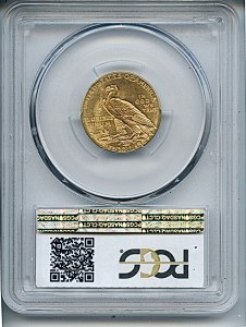 Indian Half Eagle, $5, 1913 - , 8525, Reverse