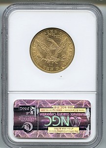 Liberty Eagle, $10, 1891 - CC, 8720, Reverse